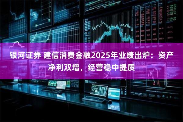 银河证券 建信消费金融2025年业绩出炉：资产净利双增，经营稳中提质